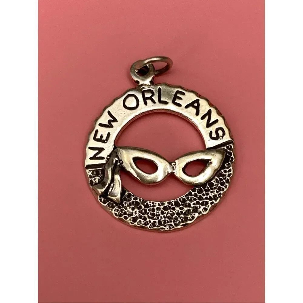 .925 New Orleans Sterling Silver Jewelry Charm #Mardi Gras